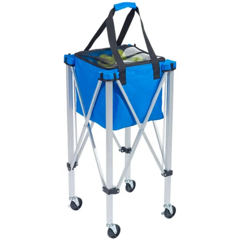 عربة تعليمية رياضية محمولة خفيفة الوزن من الألومنيوم قابلة للطي لكرة التنس مع عجلات #1