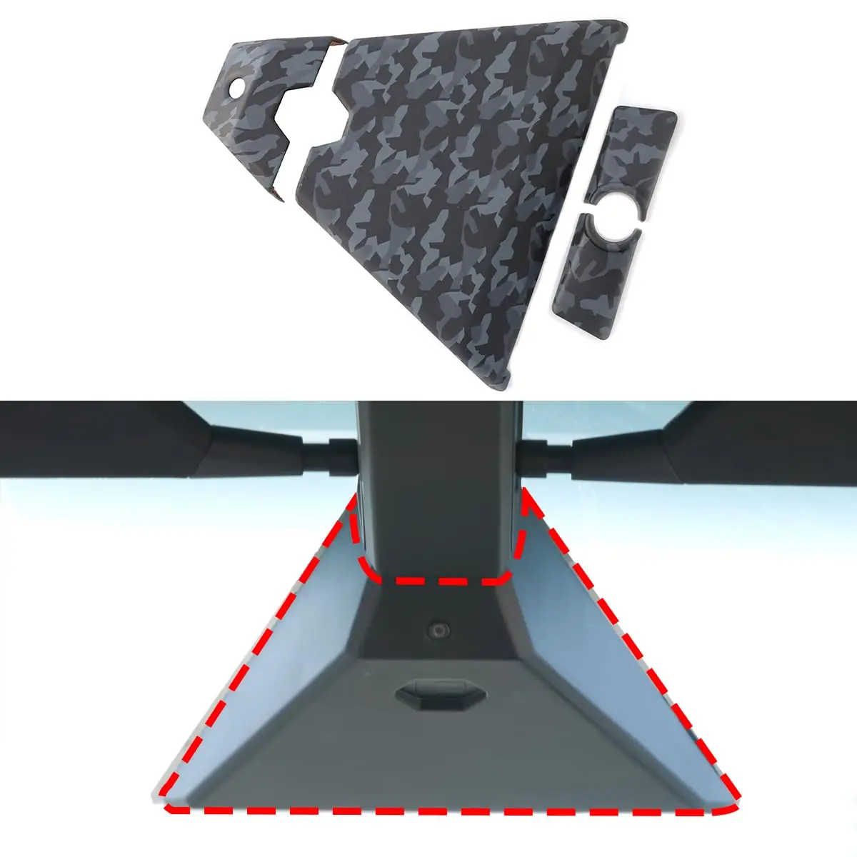 

Camouflage Interior Sticker For Cybertruck Armrest Center Console Cover ABS Material