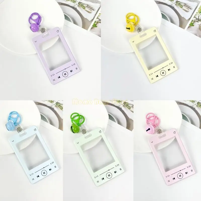X90D Music Player Theme Card Holder Bus Card Holder Photocard Holder with Keychain