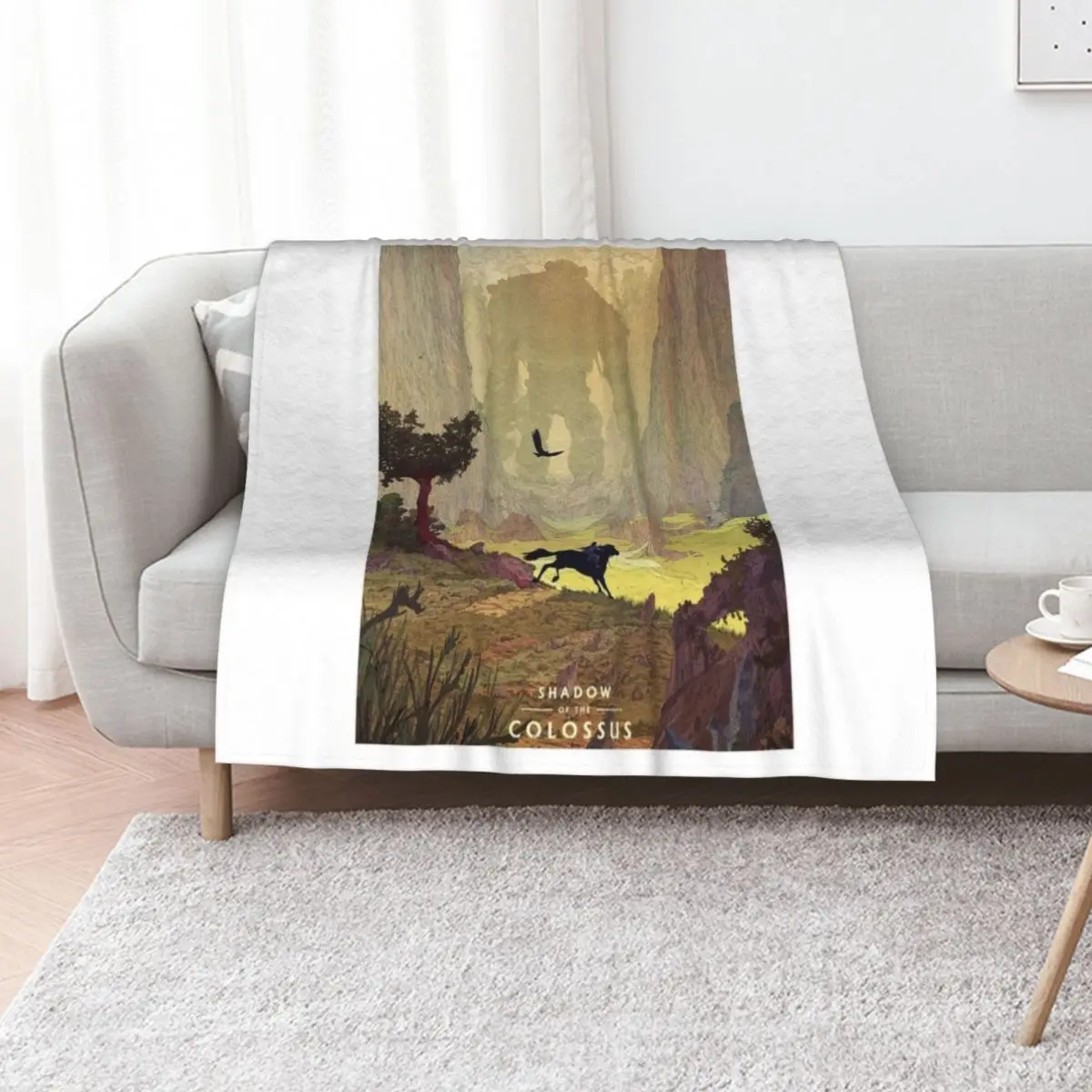 

Shadow Of The Colossus Throw Blanket Plush Furry Flannel Fabric Sofa Blankets