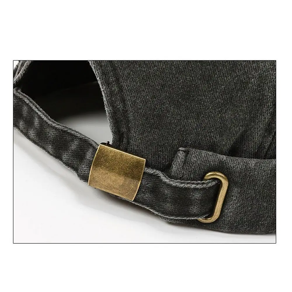 Outdoor Washed Denim Brimless Docker Cap Solid Color Adjustable Vintage Dome Hat Cotton Melon Beanie Cap Boy Girls