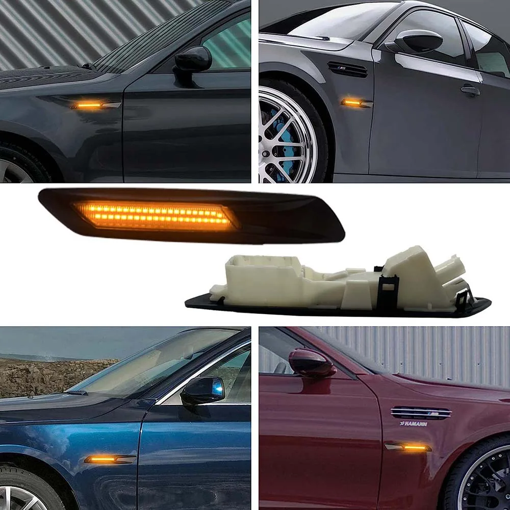 Dynamic Amber LED Side Marker Lights Turn Signal Lamp For BMW 5 Series F10 F11 F18 2011-2017 63137154168 BMW F10 Original Design
