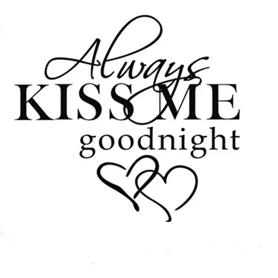 Большой размер 60x55 см, хит продаж на Ebay, бесплатная доставка, «всегда Kiss Me Goodnight Alba», виниловые наклейки на стены, наклейка, декор для спальни Q0294 Большой размер 60x55 см, хит продаж на Ebay, бесплатная доставка, «всегда Kiss Me Goodnight Alba», виниловые наклейки на стены, наклейка, декор для спальни Q0294