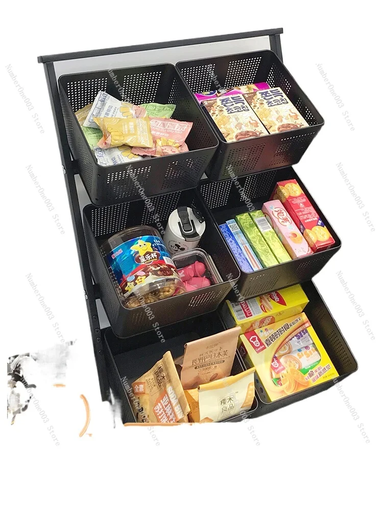 

Trolley Rack Kitchen and Home Multi-Layer Fruit and Vegetable Basket Storage Basket Floor Snack Shelf