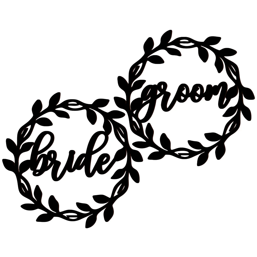 

Chair Decorative Logo Bridal Bride Groom Sign Wedding Signs and Chairs Sitting Props