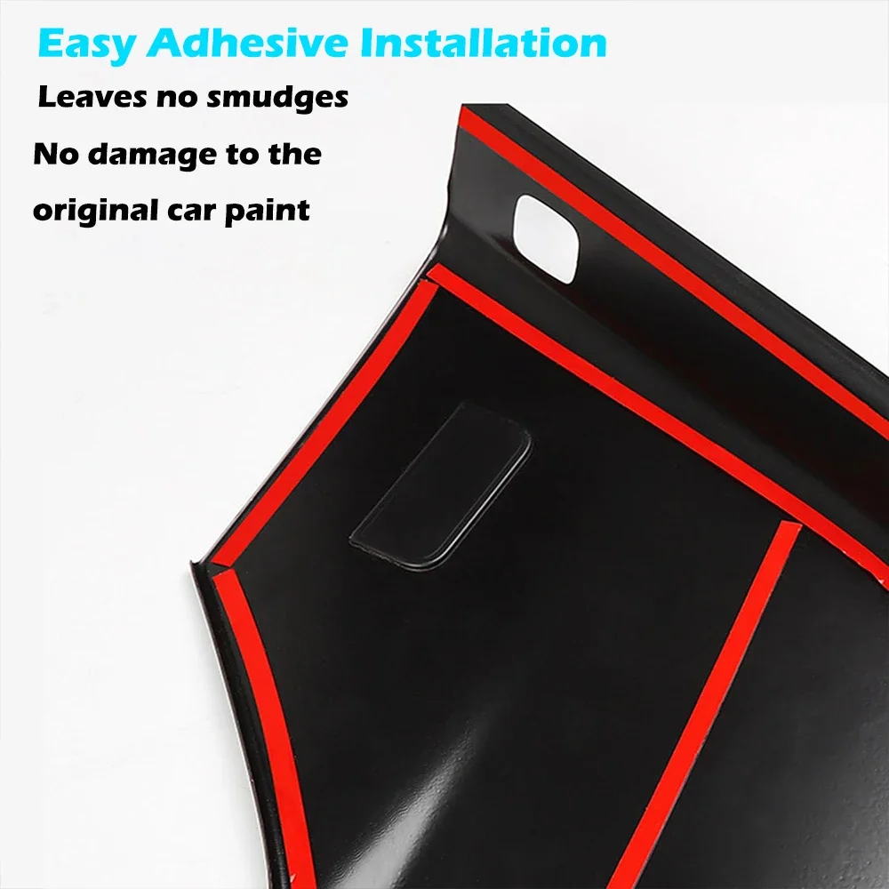 BEVO Door Anti Kick Plate per Tesla Model 3 Model Y 2019-2024 ABS pannello in fibra di carbonio antigraffio Pad adesivi accessori