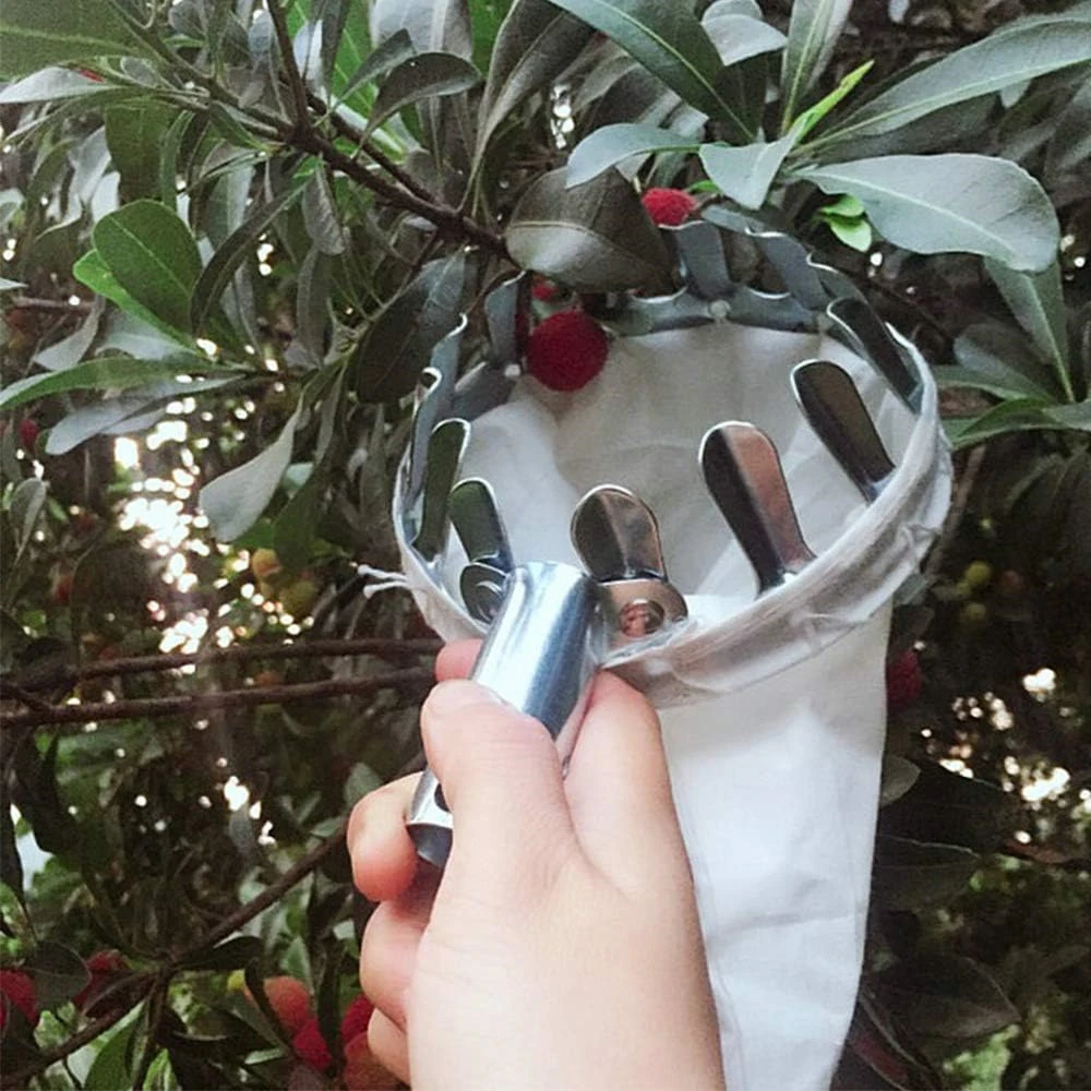 1pcs Plastic Fruit Picker Head with Bag 14CM Garden Farm Fruit Catcher Harvest Picking Tool Tree Picker Pole for Avocado Apple