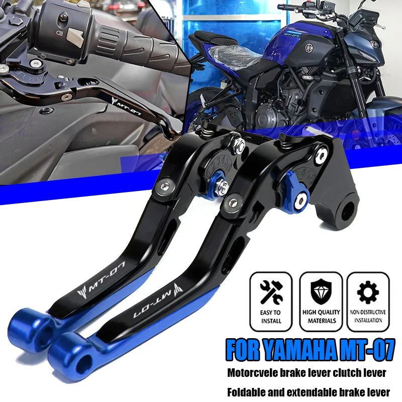For YAMAHA MT-07 FZ-07 MT 07 FZ07 MT07 FZ 07 2014-2025 Motorcycle CNC Adjustable Folding Extendable Brake Clutch Levers Handle