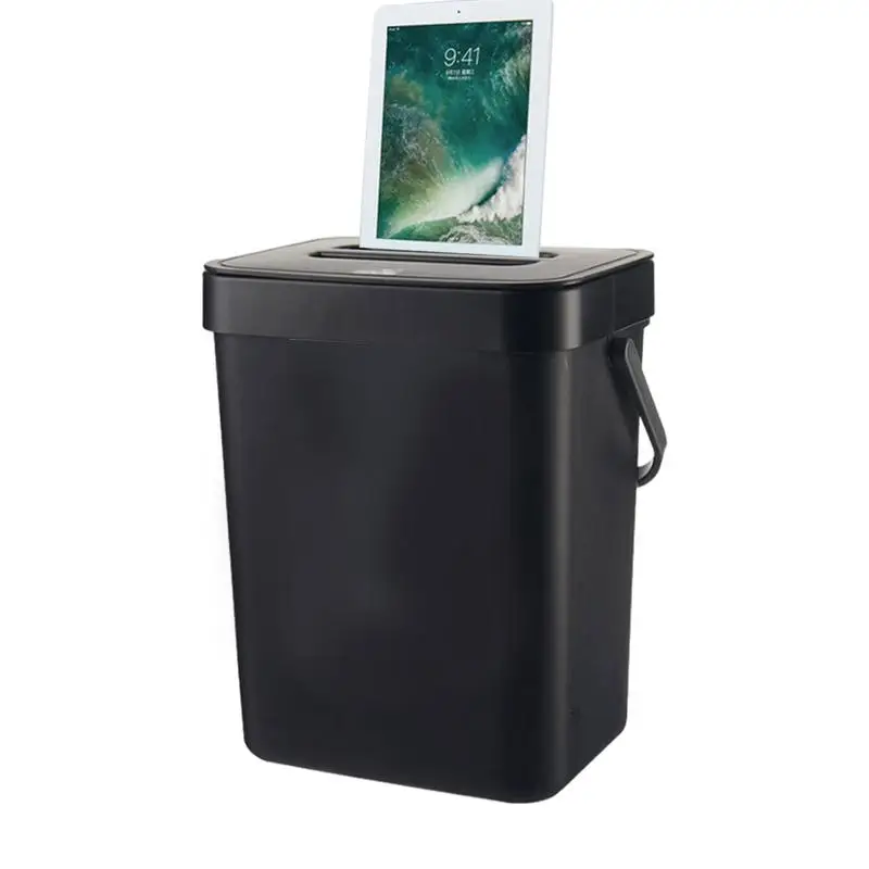 3L Hanging Trash Can With Lid Large Capacity Kitchen Recycling Garbage Basket Cabinet Door Bathroom Wall Mounted Trash