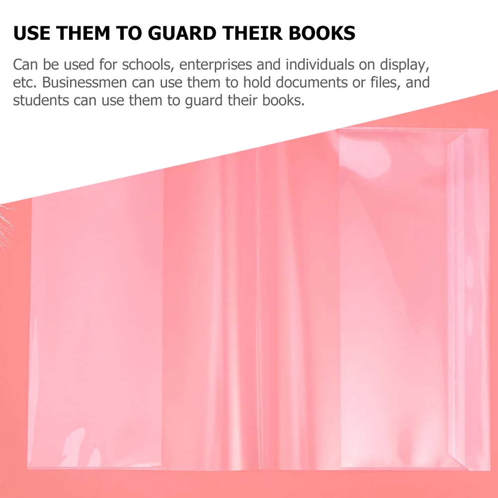 

10 Sheets Waterproof Book Film Transparent Covers for Hardcover Protector School Textbook Books Plastic Cover Prevent Damage