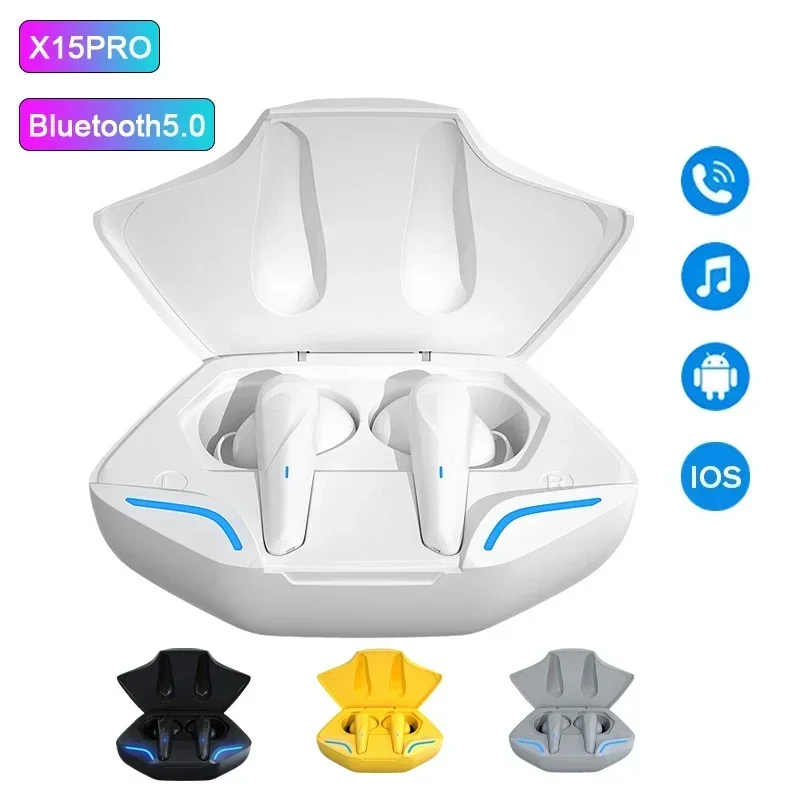 X15Pro TWS Wireless Earbuds, Bluetooth 5.0 Stereo Headset Sports Earphones with Microphone and Charging Case, Compatible with Smartphones image 2