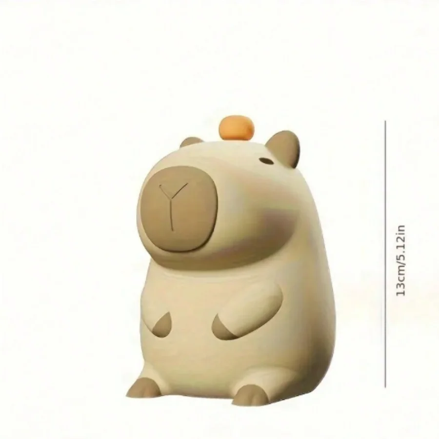 Rechargeable Capybara Sleeping Lamp  LED Light Source Touch Power Generation Silicone Animal Bedside Nightlight