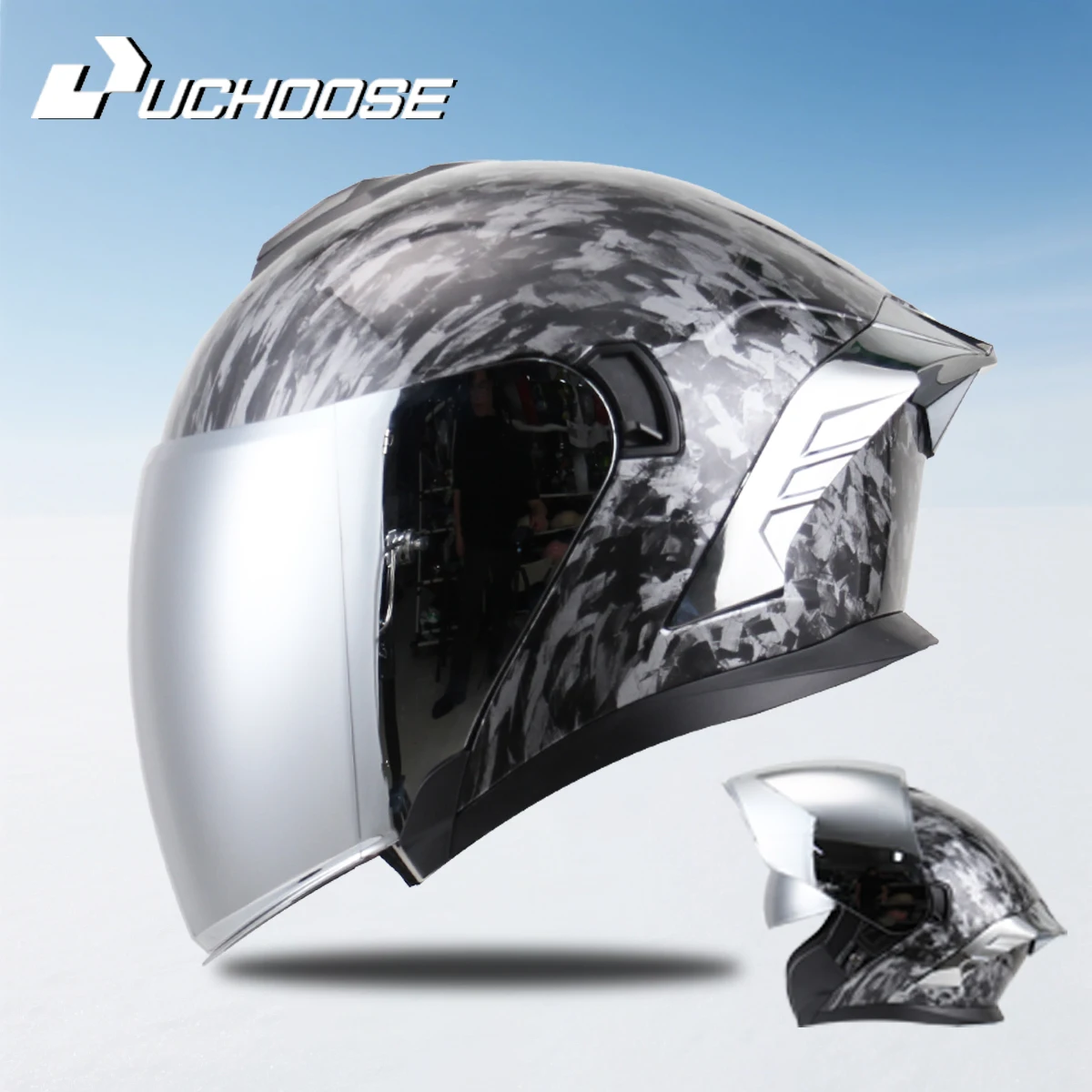 

715 Motorcycle Open Face Helmet For Men And Women Dual Lens Sun Visor Face Shield Top Lightweight Scooter Bike Retro 3/4 Helmet