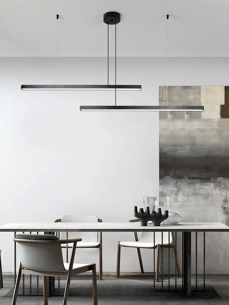 Living Room Pendant Light Luxurious Modern Atmospheric Creative Minimalist Linear Long Bar Restaurant Bar Hanging Light Fixture