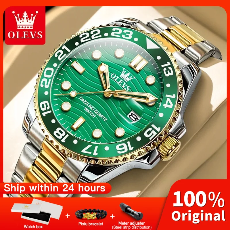 

OLEVS 3610 Mens Watch Brand Original Waterproof Quartz Watch Waterproof Luminous Sport Watches Automatic Date Watch For Men
