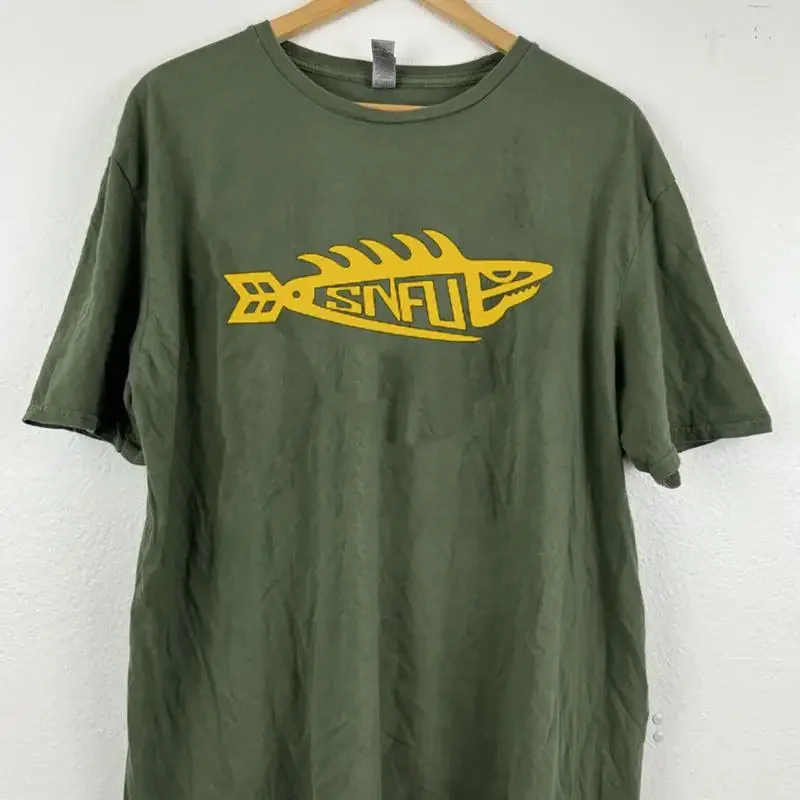 VTG SNFU S N F U Band Logo Classic Green All Size T Shirt AR1315