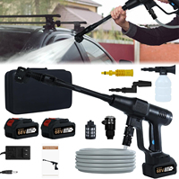 6 IN 1 3500W 200Bar Brushless Cordless High Pressure Car Washer Water Gun Portable Power Cars Washer Cleaner for 18-21V Battery