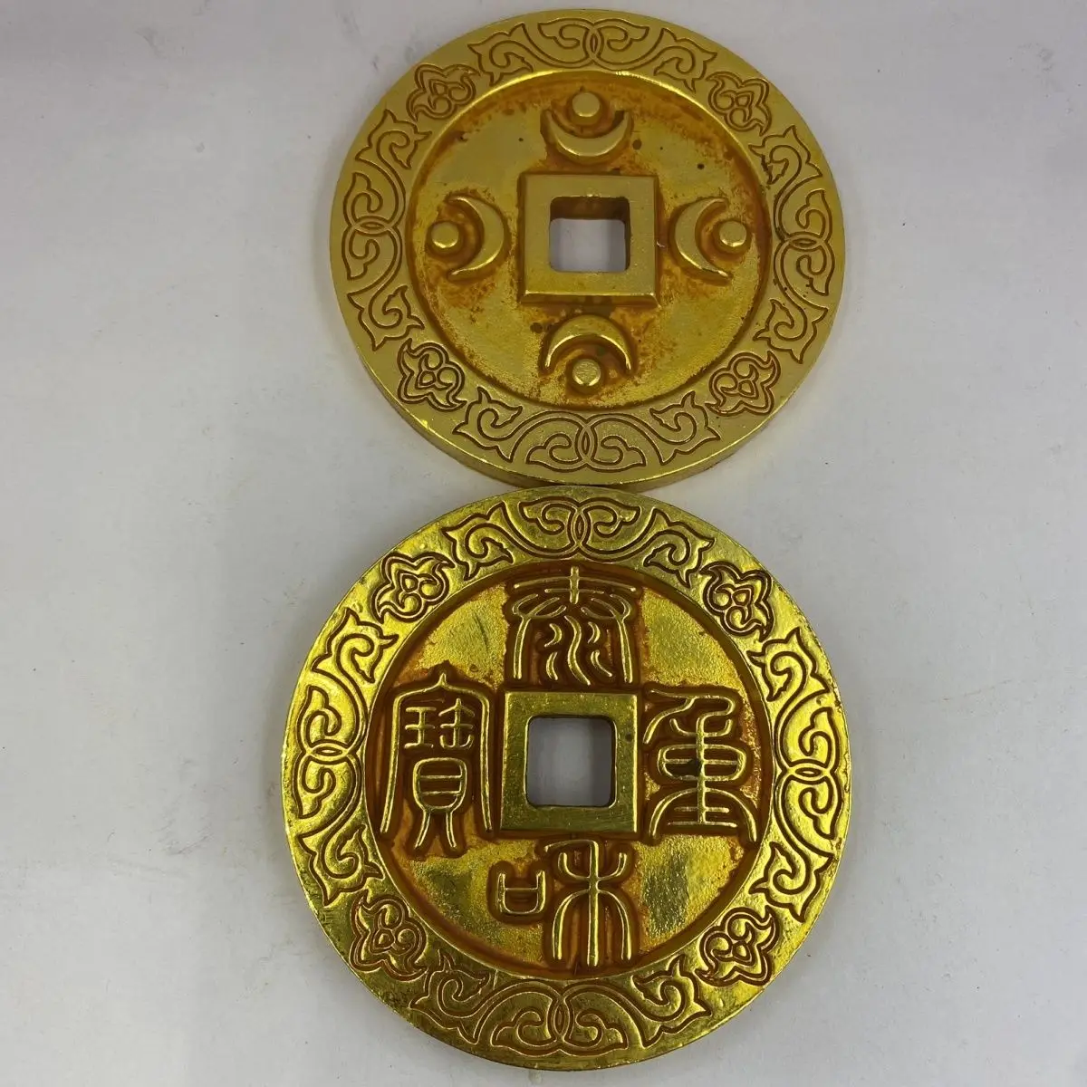 Antiques and old goods Ancient coins Pure copper gilt Taihe Tongbao carved mother copper coins Copper coins