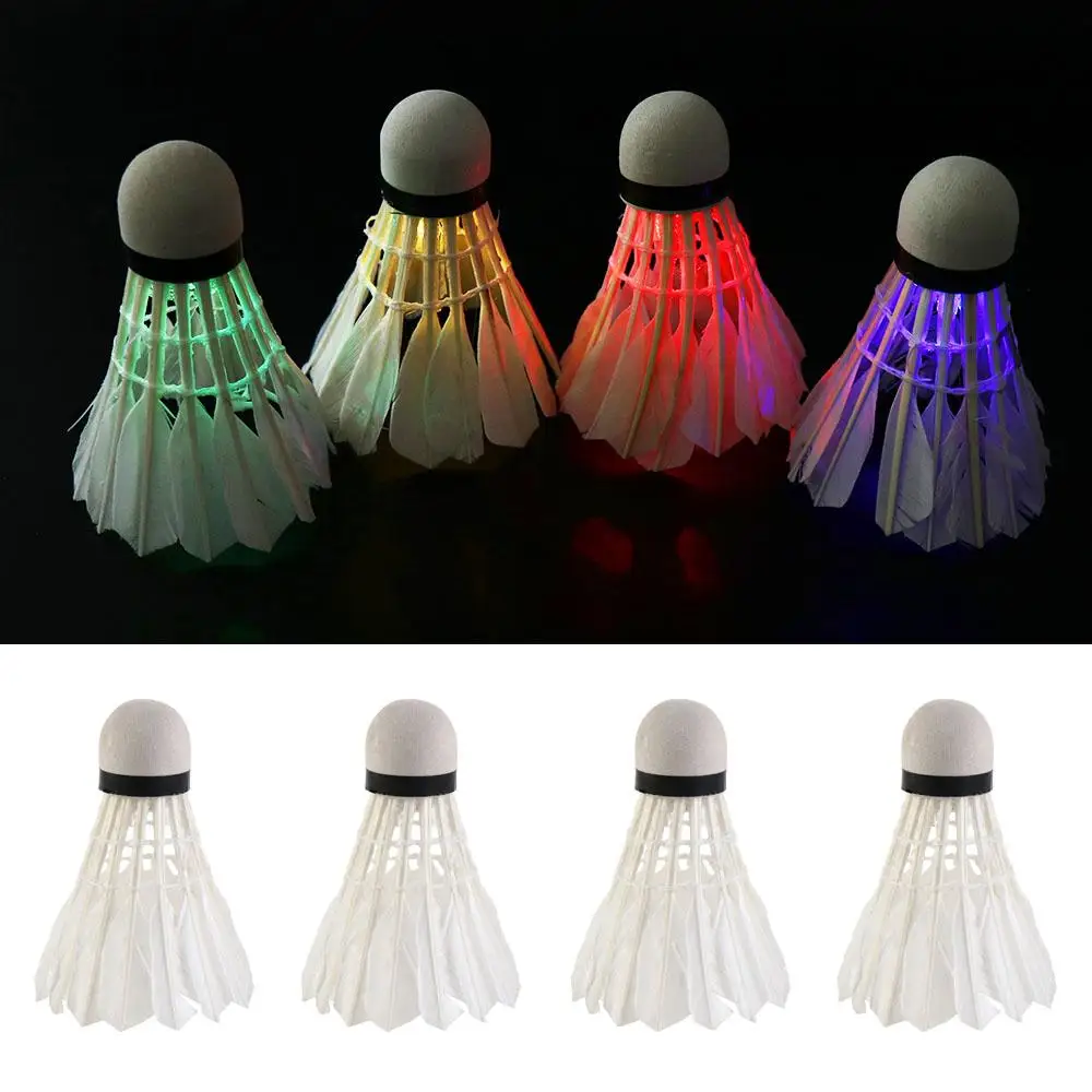 Dark Night LED Badminton Luminous Lighting Balls Lighting Badminton Durable Colorful Luminous Shuttlecock Night Training