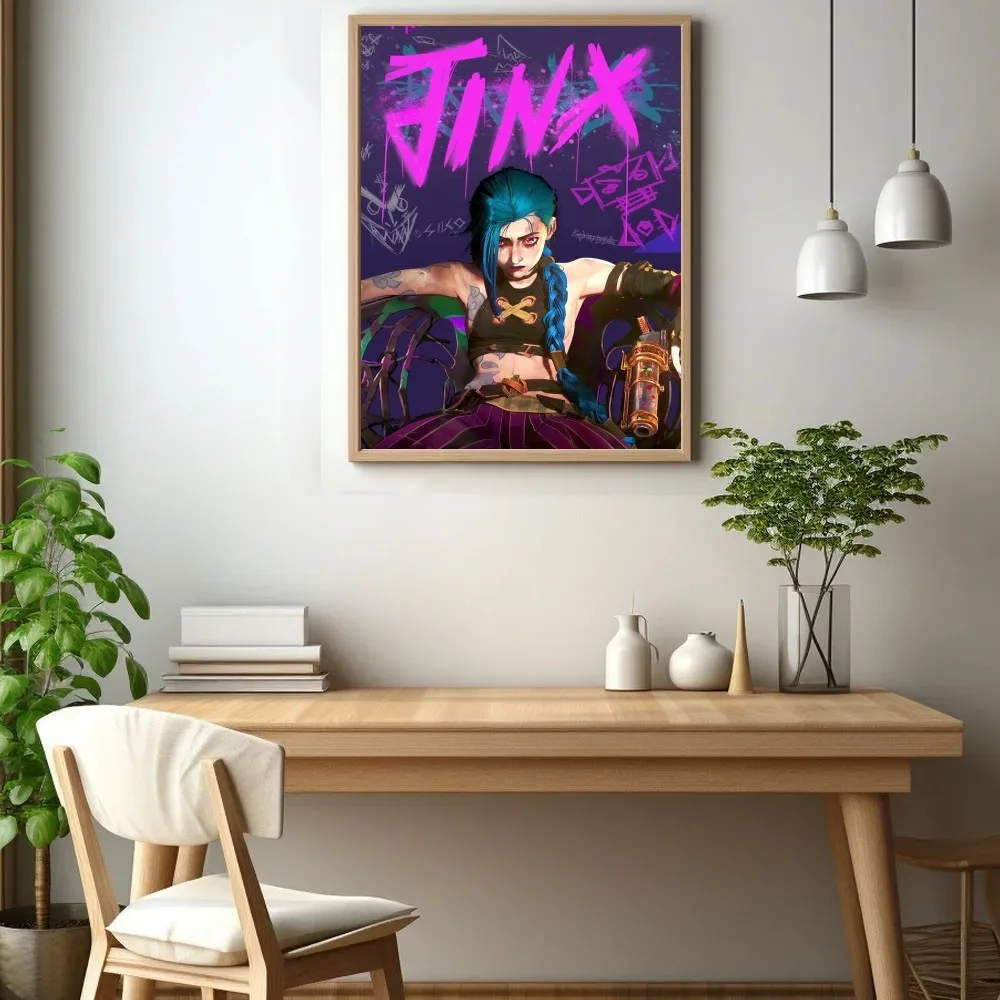 غامض L-LOL Jinx الكرتون لعبة الفن الرئيسي الفيلم الملصقات يتوهم الجدار ملصق لغرفة المعيشة زخارف للحانات غرفة جدار ديكور ملصق P