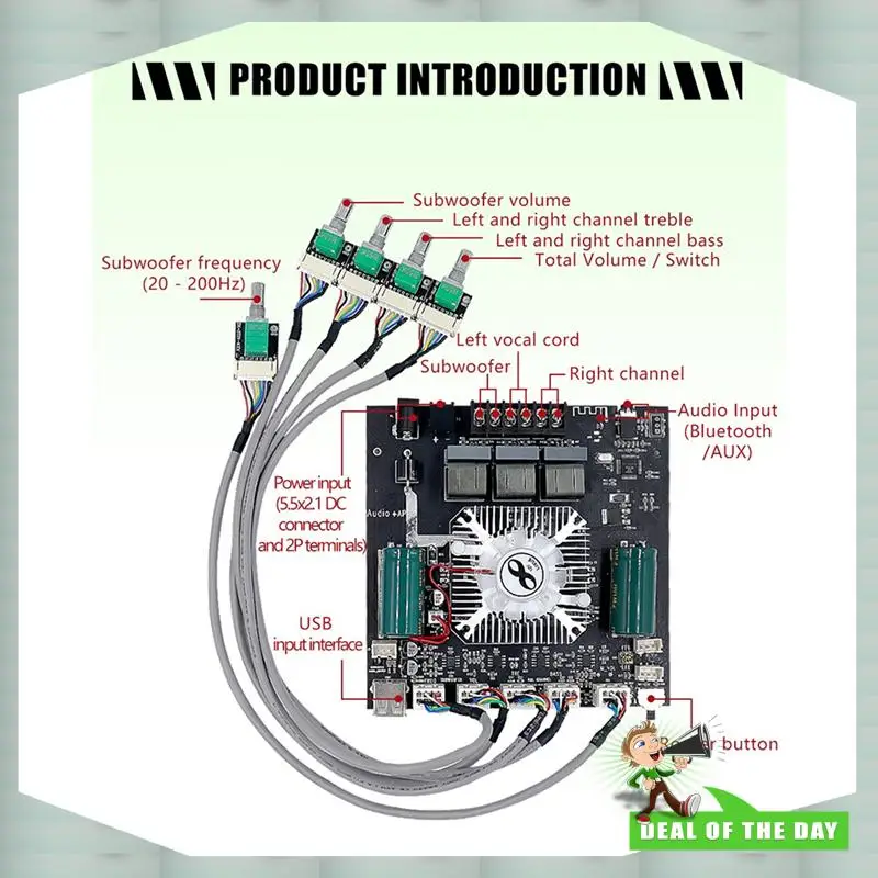 24시간 배송 ZK-HT21 2.1 채널 160Wx2+ 220W 디지털 전력 증폭기 Bluetooth APP TDA7498E 오디오 모듈
