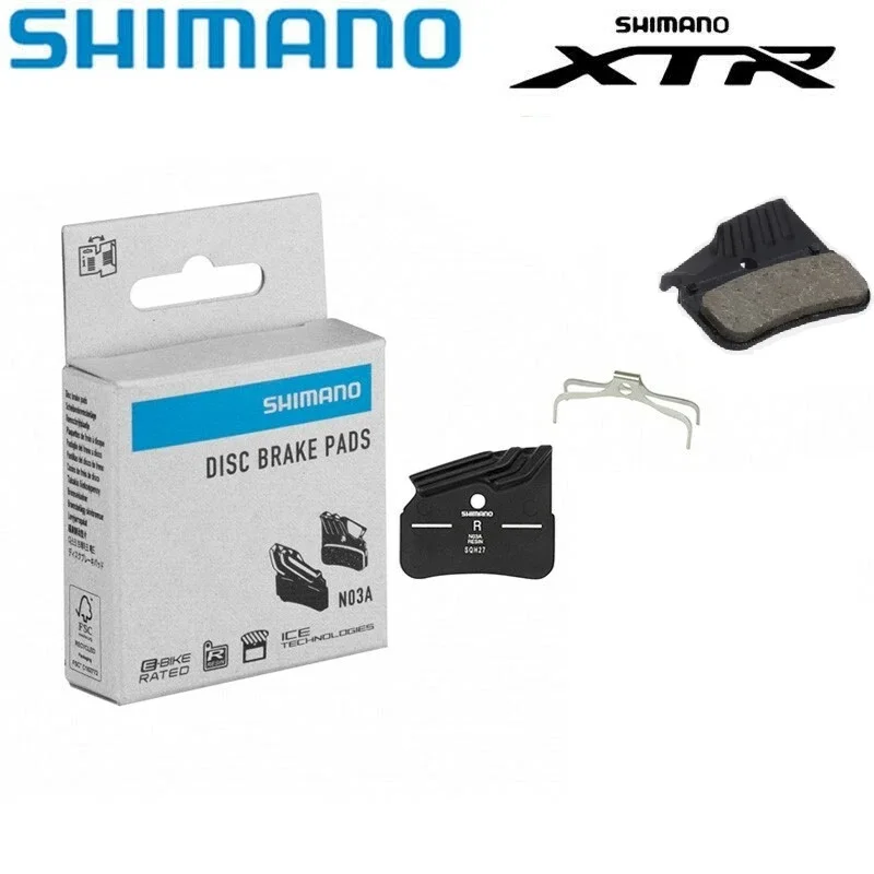 Plaquettes de frein en résine Shimano BR-M9120 N03A avec ailettes et ressort PASTIGLIE FRENO SHIMANO N03A SAINT / XTR / XT/ SLX / DEORE