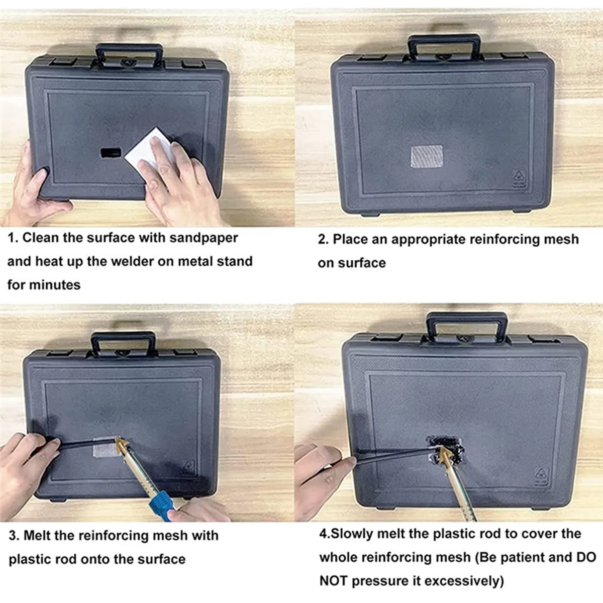 

2025 Trend Plastic Welder Kit 80W Car Welding Repair Kit For Bumper Kayak Repair Solder Rework Station Heat Repair Tool
