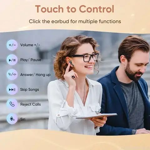 Xiaomi Trådlösa Bluetooth-hörlurar In-Ear 25 timmars speltid TWS med USB-C laddningsfodral Inbyggd brusreducerande mikrofon 10 best sales Xiaomi-kolv - №5