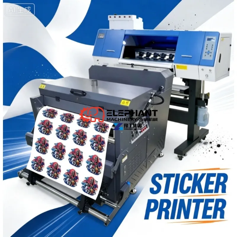Hot Sale Smart Dtf 60 Cm 2 Heads T Shirt Printer USB Computer Connect Wifi DTF Printer with Auto Cleaning Function