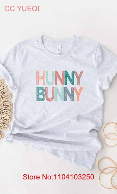 Multicolor Pastel Hunny Bunny Graphic Tee T-Shirt