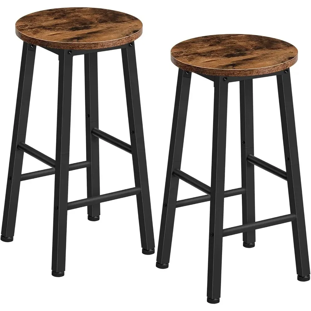 

HOOBRO Bar Stools, Barstools Set of 2,Counter Height Barstools, 24.8" Bar Stools for Kitchen Island, Industrial Bar Chairs, for