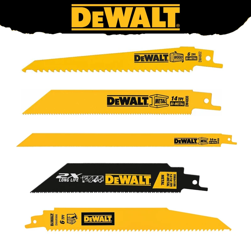 

DEWALT Original Bi-Metal Reciprocating Saw Blades Sturdy Durable Tools Accessories DW4808 DW4802 DW4812 DW4813 DWA4186