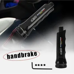 1PCS Mugen Carbon Fiber Aluminum Car Handle Hand Brake Sleeve Universal Fitment