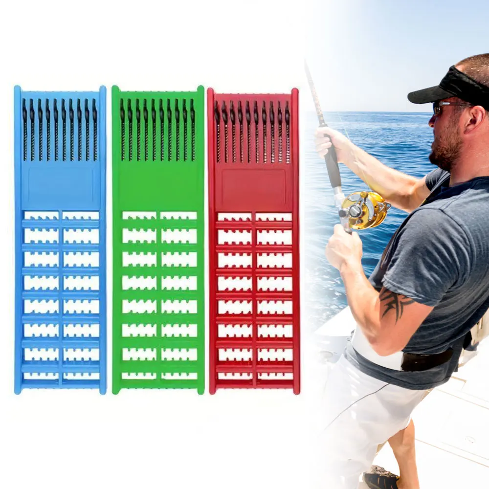 

Fishing Snelled Hook Holder Fishing Leader Holder for Organize Snelled Fishing Hooks Rigs Holder Leader Tray Jigs Board