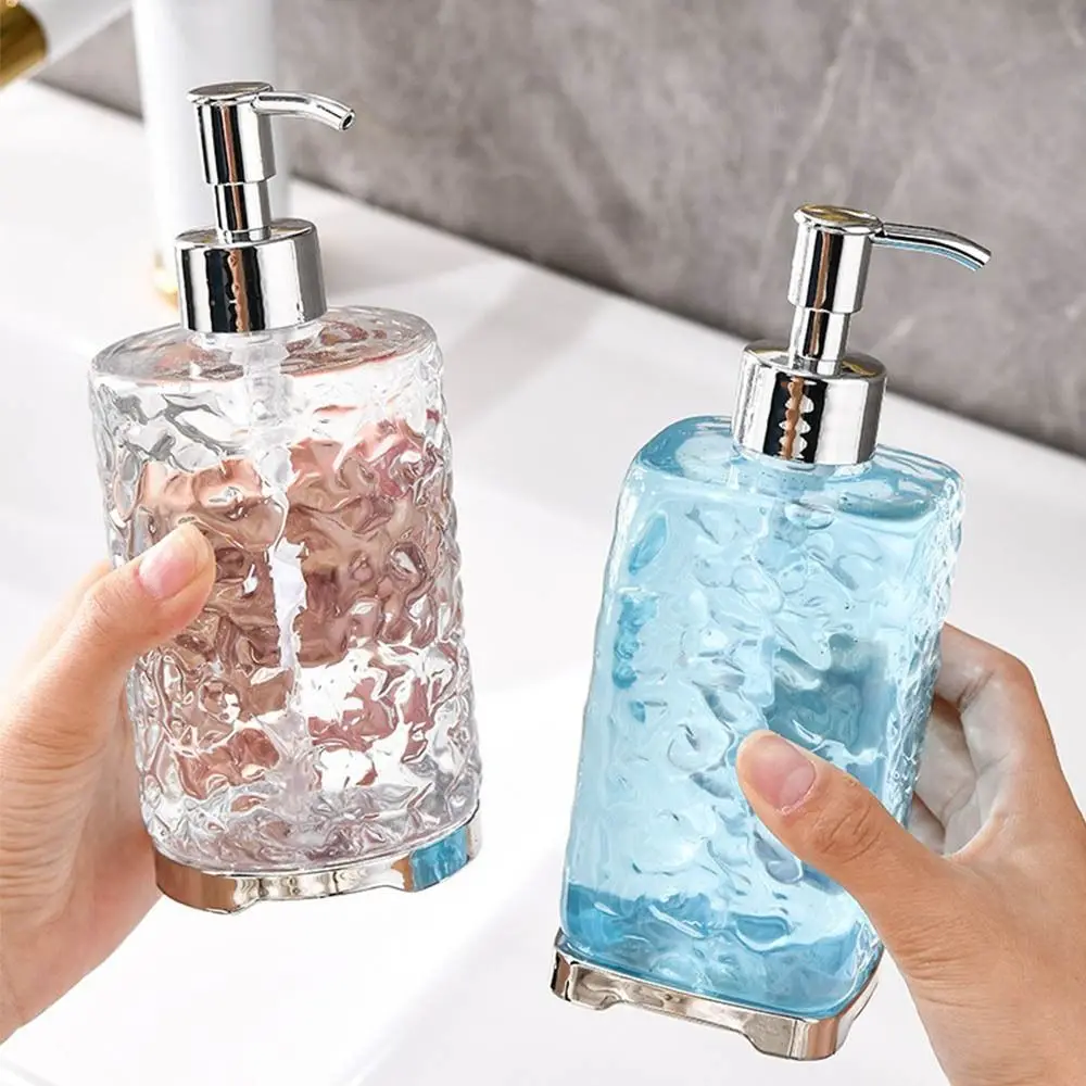 

Reusable Bathroom Soap Dispenser Press Type Refillable Wash Dispenser Bottle Leakproof Clear Hand Pump Dispenser