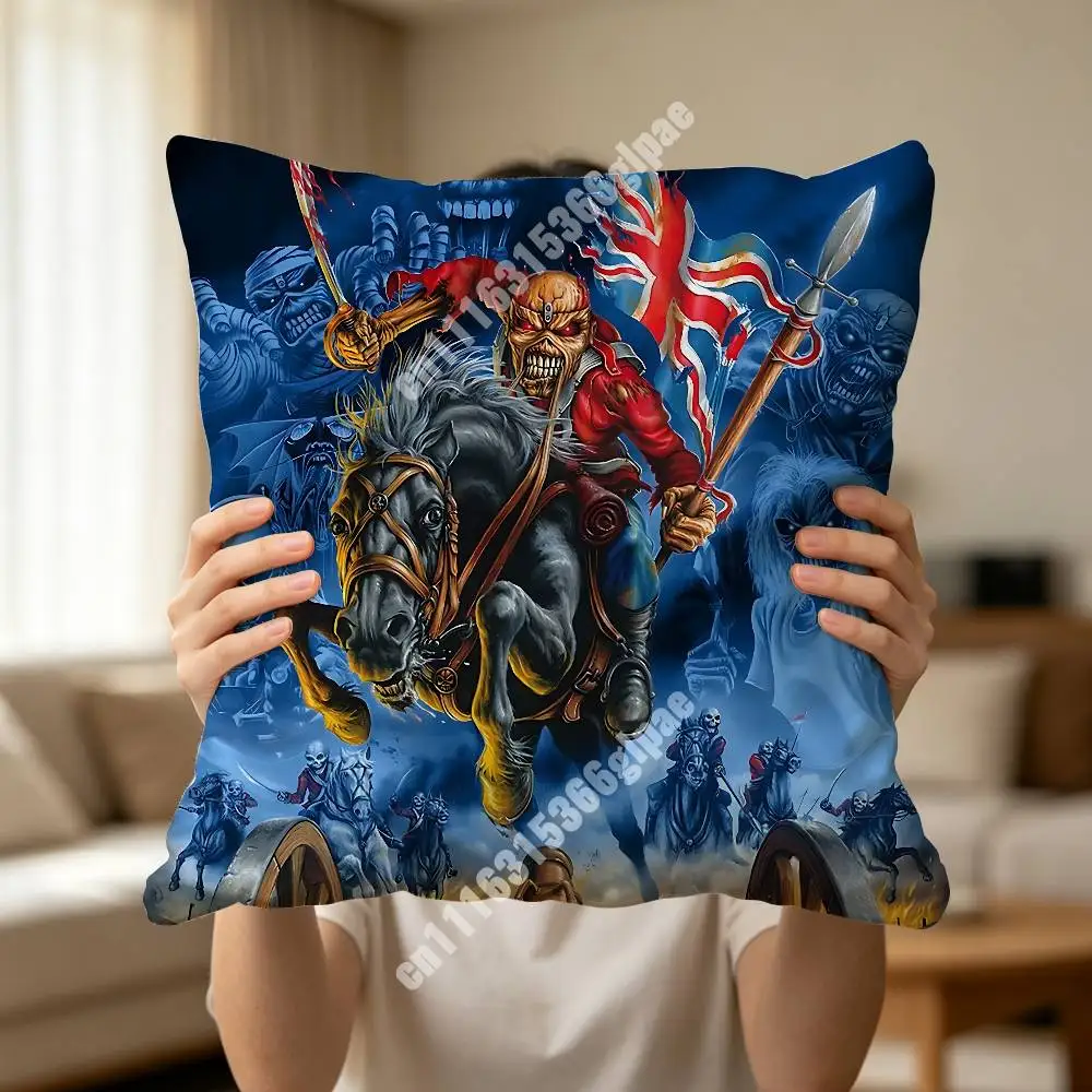 I-Iron E-Eddie Maiden-S Album Cover Printed Pillow Cover Sofa Couch Bedroom Cinema Home Theater Decoration