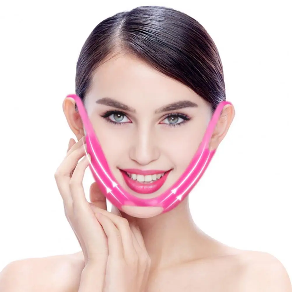 

Silicone Chin Strap Silicone V Line Lifting Chin Strap for Face Skin Tightening Reusable Double Chin for Cheek for Sleeping