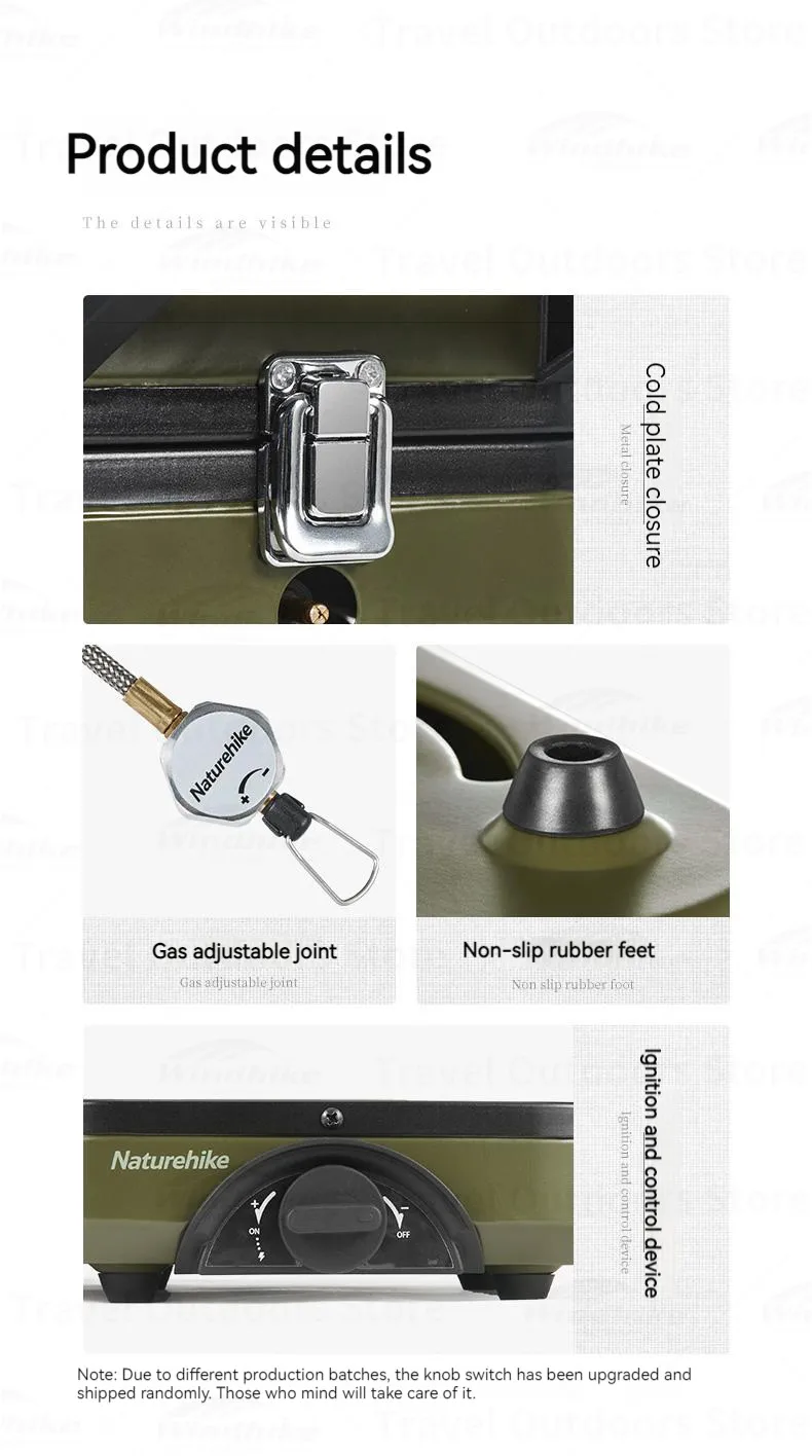 Naturehike Gasherd Für Ausflüge Ultraleicht Camp Tragbare Camping Picknick BBQ Kochgeschirr Camping Liefert Camping Zubehör Outdoor – Detail 11