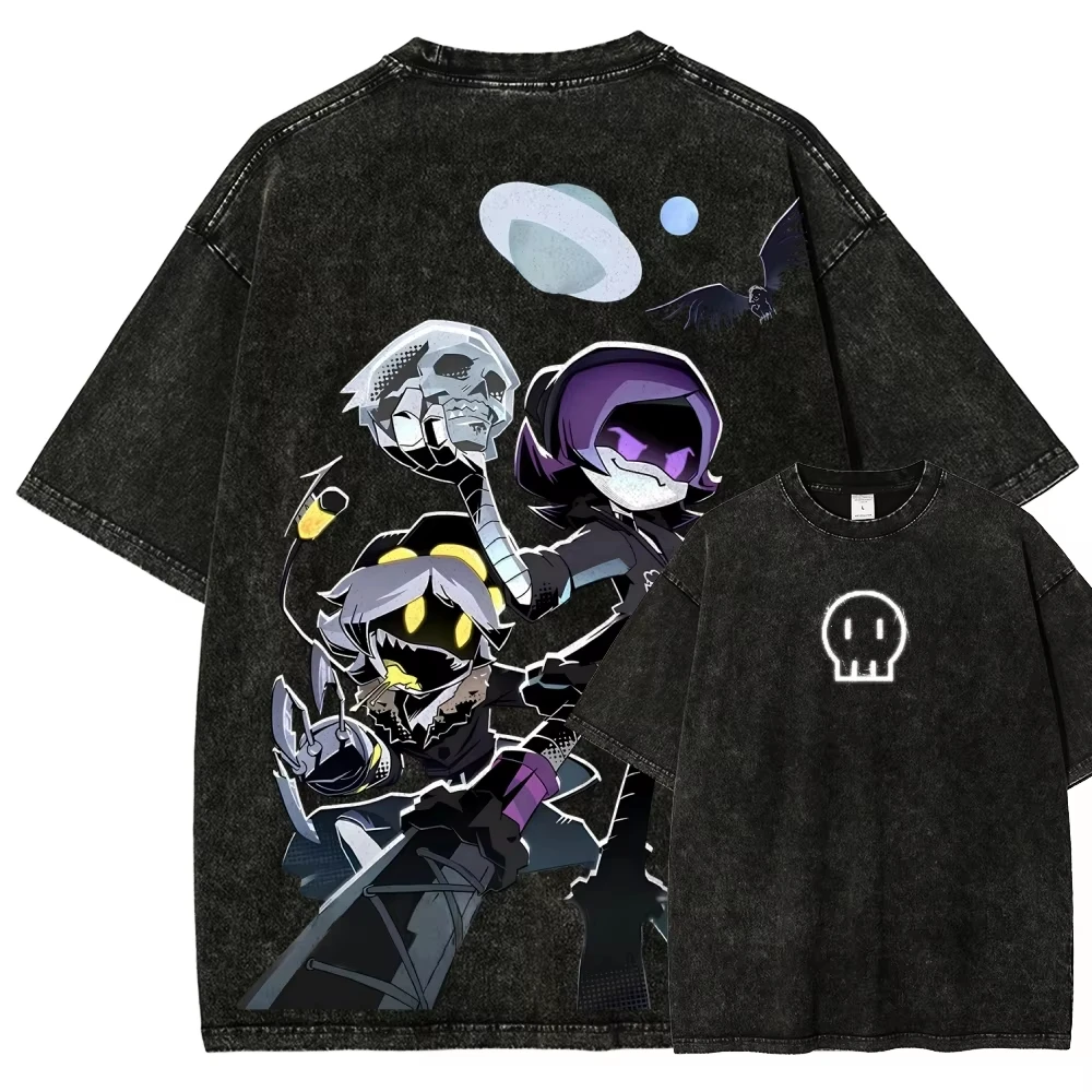 MURDER DRONES Washed T-shirt Oversized Unisex Retro Fashion Fashion Street Casual Classic Loose Trendy Y2k Short high quality