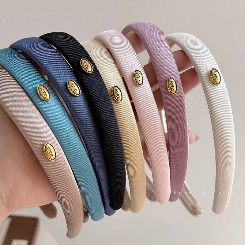 

Matte French Retro Luster, Elegant Golden Label Fine Hair Band, High-End Headwear, Face Wash Headband