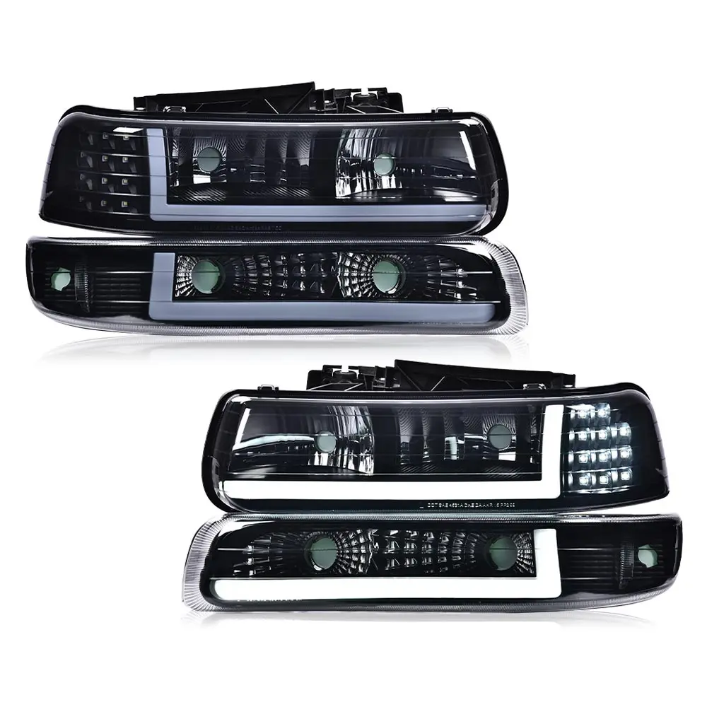 

Светодиодные фары Drl, совместимые с Chevy Silverado 1999-2002 /Silverado 1500Hd 2500Hd 2001-2002 /Tahoe Suburban 1500 2500 00-06