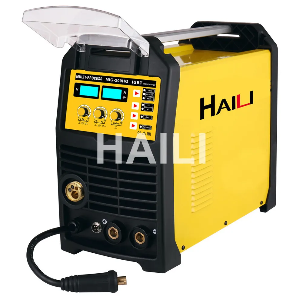 New Aluminium Welding Synergic/Synergy 4 in 1 MMA TIG MAG MIG Welder MIG-200HG