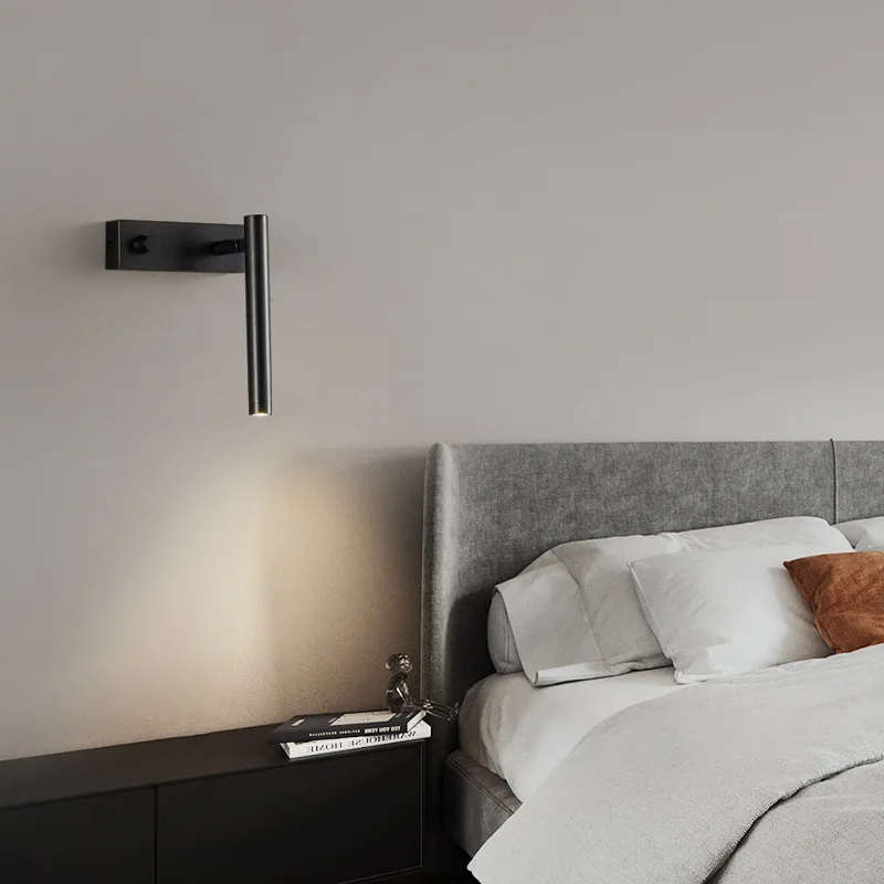 Lampade da parete in rame con interruttore, applique da lettura girevole per soggiorno camera da letto, luce naturale 4000K, corridoio oro/nero/ottone