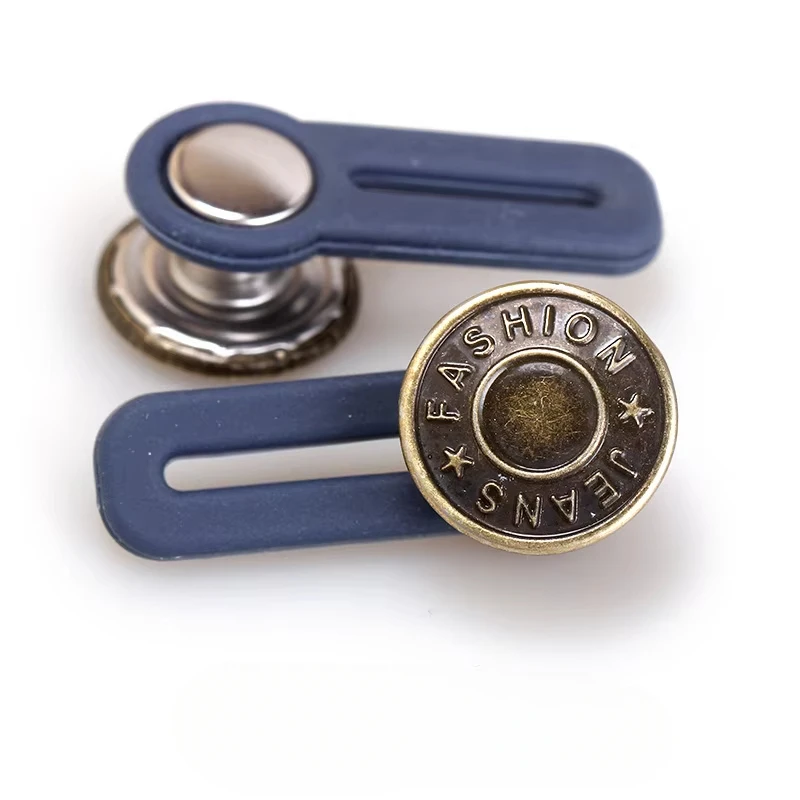 

Waist extension buckle suitable for all pants Adjustment Buckle Rubber Removable Stitch-Free Nail-Free Metal Button