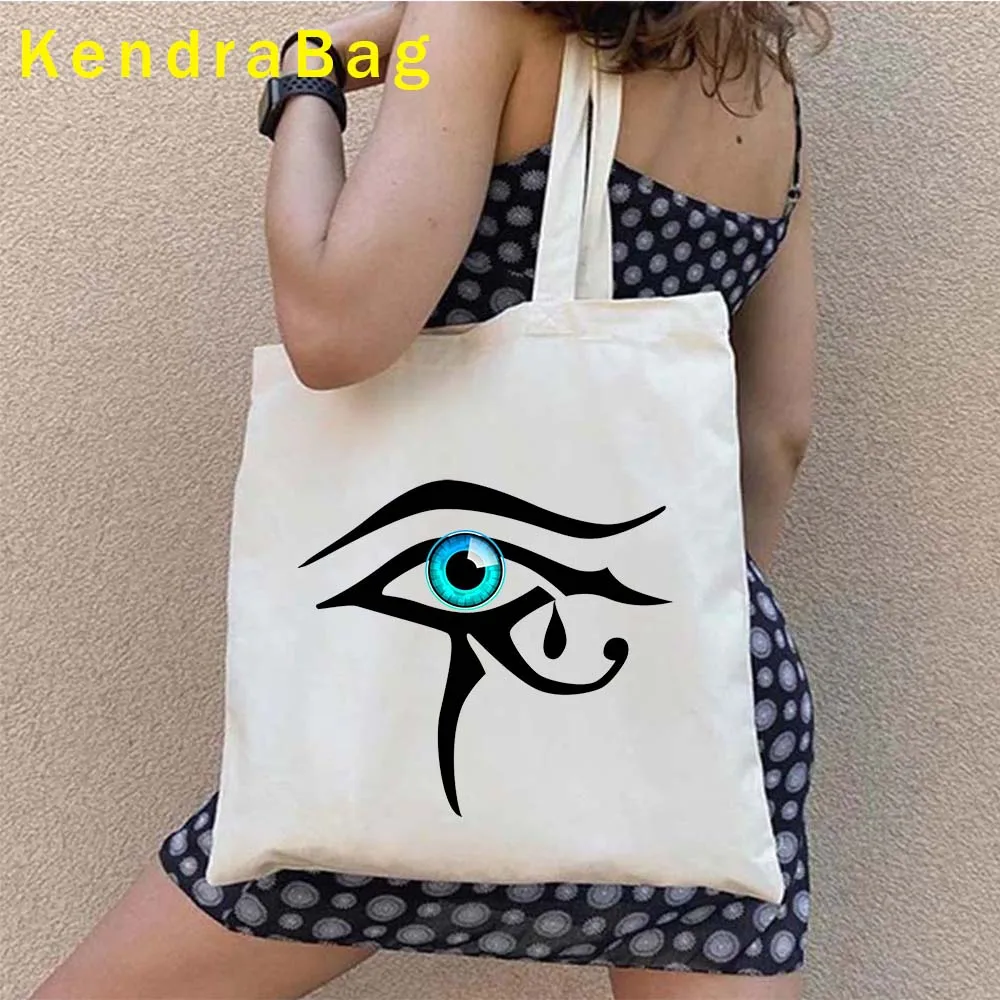 Turkish Nazar GREECE Blue Evil Eye Amulet Protection Greek Mandala Cute Gifts Canvas Shopping Totes Bag Shoulder Cotton Handbags