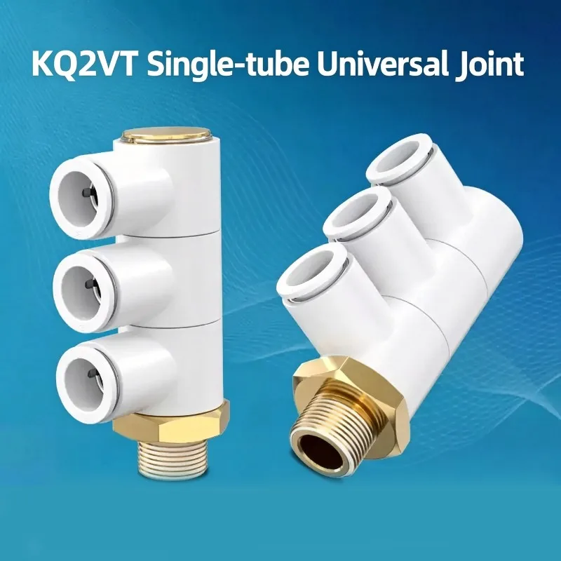 10pcs KQ2ZT KQ2ZD06 01 Universal Twin Tube Rotary Quick Connect Pneumatic Adapter One to Two Four Six KQ2VD