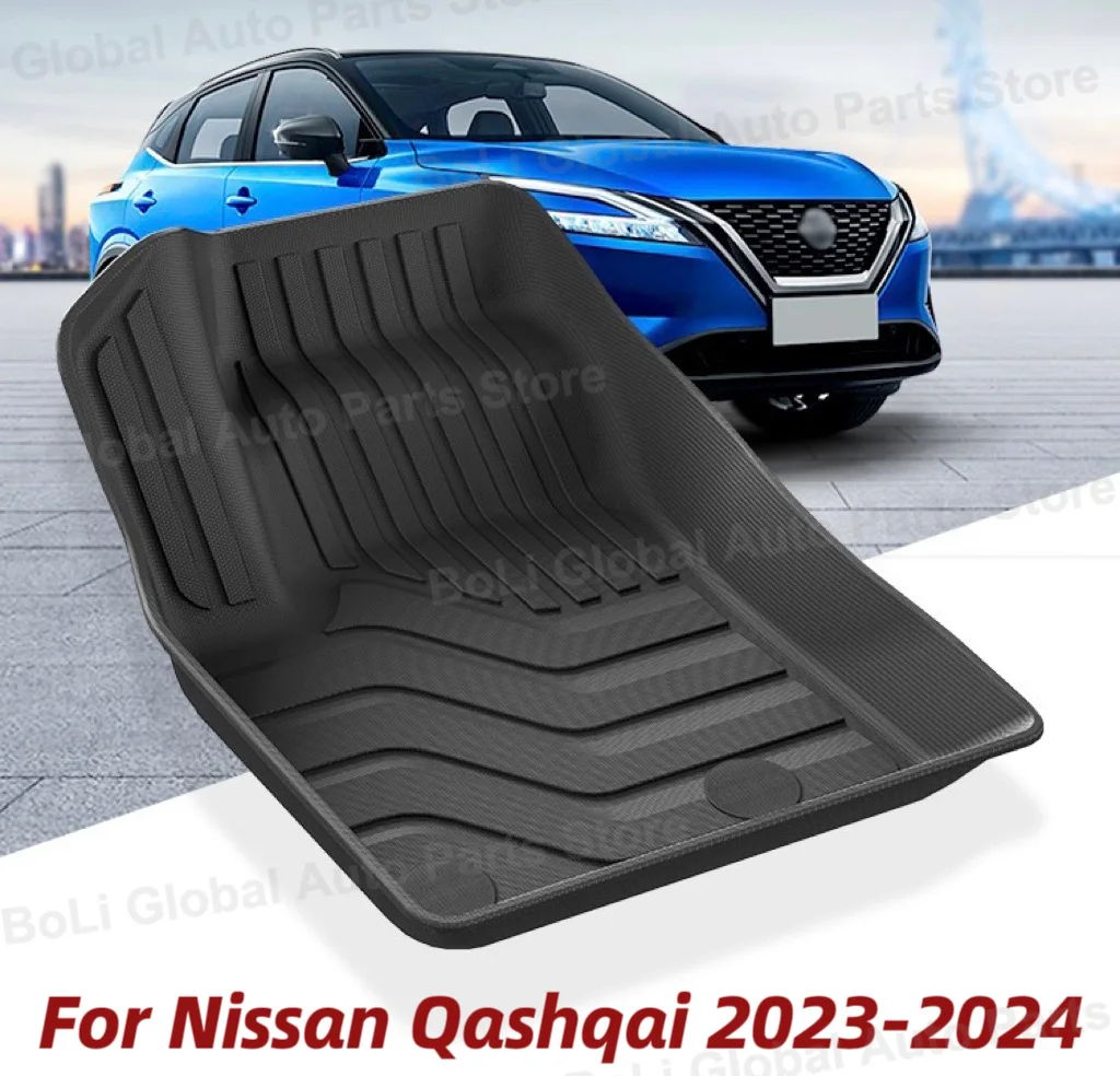 Car Trunk Mat TPE Car Floor Mats for Nissan Qashqai All Weather Rear Trunk Protector Pad Cargo Liner Seat Back Anti Dirty Pads