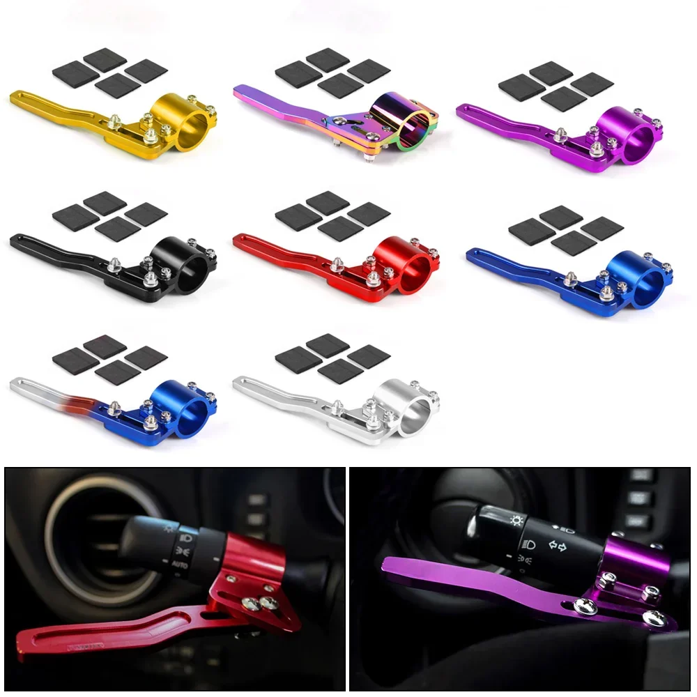 Universal  Aluminium Car Styling Adjustment Steering Wheel Turn Rod Extension Turn Signal Lever Position Up Kit Car Accessories