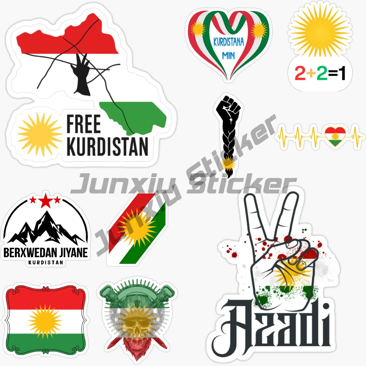 

KURDISTAN Map Flag Car Sticker Motorcycle Bumper Laptop Wall Bicycle Truck Helmet Racing Off-road Decal