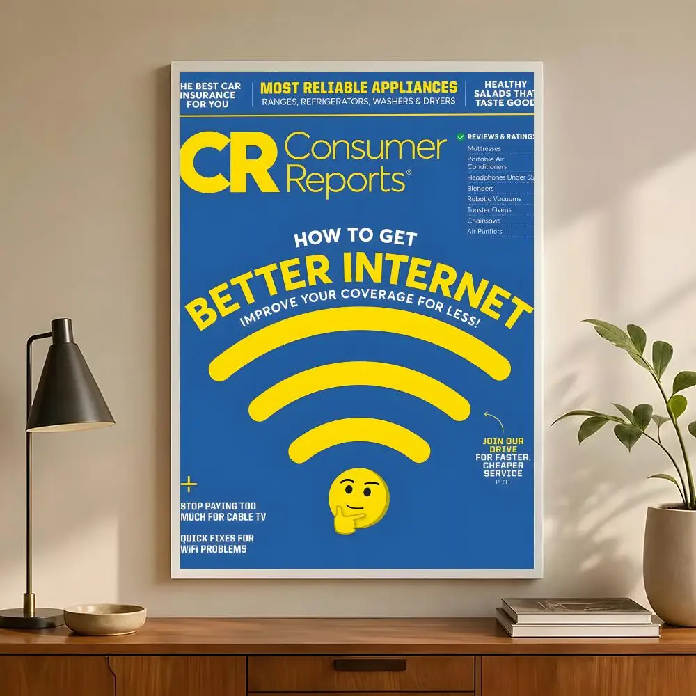 Magazine Review Consumer Reports Poster High Quality HD Indoor Wall Art for Room Decor and Holiday Gifts
